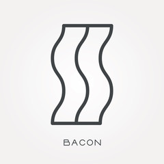 Line icon bacon