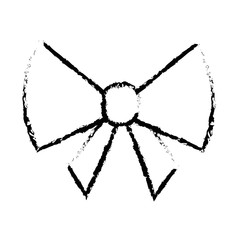 bow ribbon decorative icon vector illustration design