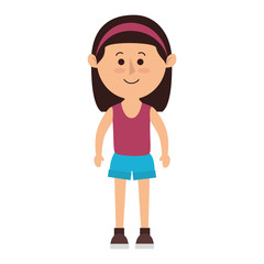 cute little girl character vector illustration design