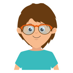 happy little boy character vector illustration design