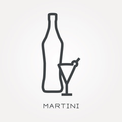 Line icon martini