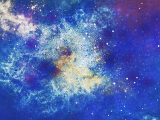 abstract watercolor with galaxy background, space background