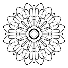 Beautiful mandala for the album. Symmetrical ornament in the cir