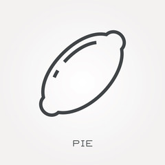 Line icon pie