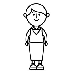 cute grandmother avatar character vector illustration design
