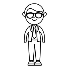 Fototapeta premium young father avatar character vector illustration design