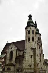 Fototapeta na wymiar Saint Andrey's church in the aged city of Krakow, Poland..