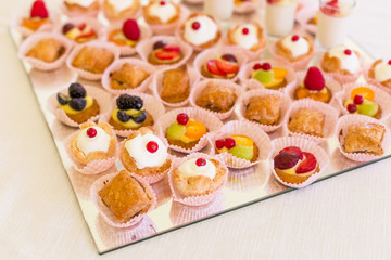 assorted mini dessert