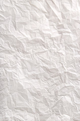 Paper texture. White crumpled paper background.
