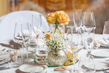 wedding reception tables