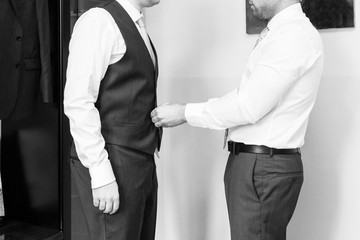 boutonniere in tuxedo