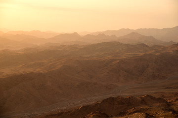 beautiful mountain landscape at sunrise