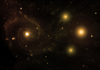 galaxy in a free space