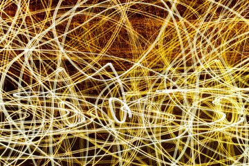 Movement of light on a black background