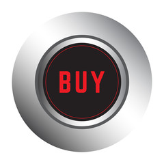 Isolated buy web button on a white background, Vector illustration