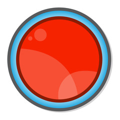 Isolated empty web button on a white background, Vector illustration