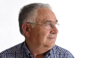 Obraz premium Senior man on white background