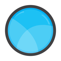 Isolated empty web button on a white background, Vector illustration