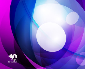 Glossy glass shiny bubble abstract background, wave lines