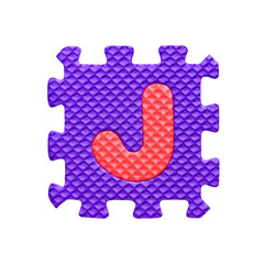 English character Plastic foam isolate