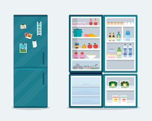 Open and close fridge.