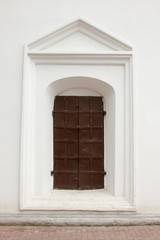 beautiful wooden door of an old house