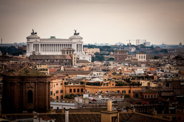 Fototapeta premium Rome city landscape in dusk light