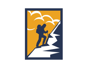 Modern Outdoor Adventure Logo - Challenging Hiking Trip