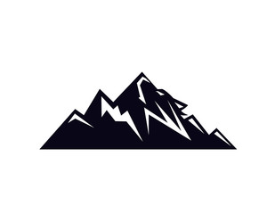 Modern Outdoor Adventure Logo - Abstract Shape Mountain