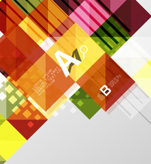 Modern geometrical square banner, minimalistic abstract background