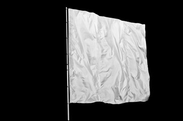 Obraz premium Isolated White flag