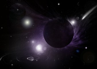 galaxy in a free space