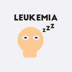 insomnia Vector. various symptoms of leukemia fatigue