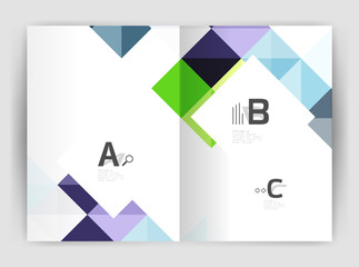 Square annual report brochure a4 print template