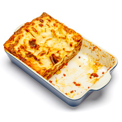 Lasagna in baking dish