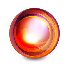 Glass sphere, futuristic abstract element