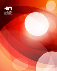 Glossy glass shiny bubble abstract background, wave lines