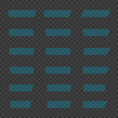 Blue transparent adhesive tape on a dark background. Vector illustration.