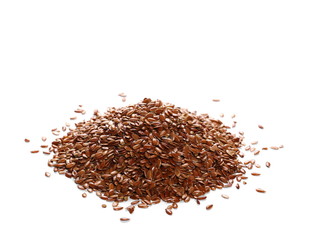 Flaxseed isolated on white background