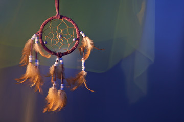 dreamcatcher on a color background