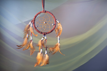 dreamcatcher on a color background
