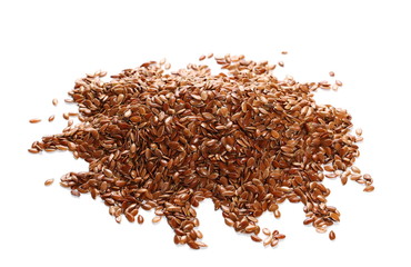 Flaxseed isolated on white background