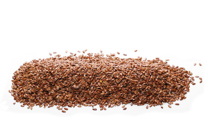 Flaxseed isolated on white background