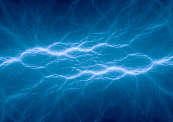 Fantasy blue lightning, electric power