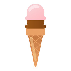 ice cream dessert vector illustration chocolate food sweet cold isolated icon snack cone tasty fruit frozen candy cartoon colorful wafer waffle bar