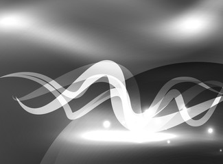 Glowing shiny wave background