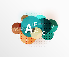 Round modern circle option infographic diagram