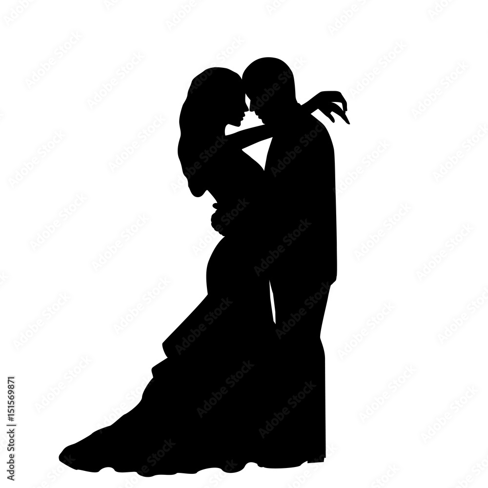 Wall mural the bride and groom. - Wall murals