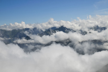 Wolkenspiel in den Allgäuer Hochalpen, Oberstdorf, Deutschland