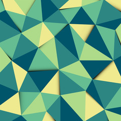 Fototapeta na wymiar Green and Yellow Polygon mosaic pattern background